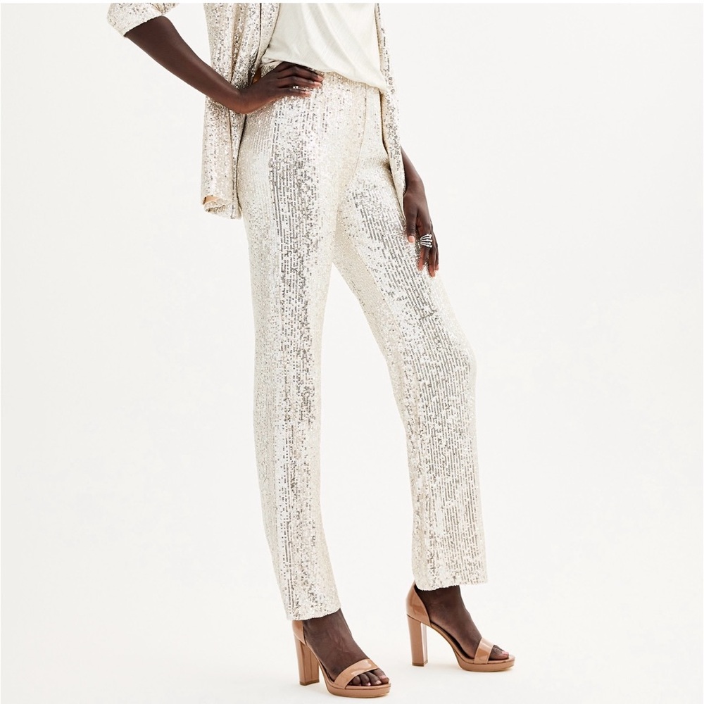 Women’s Nine West Pull On Sequin Pants